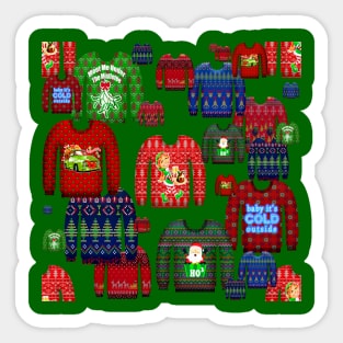 ugly christmas sweaters Sticker